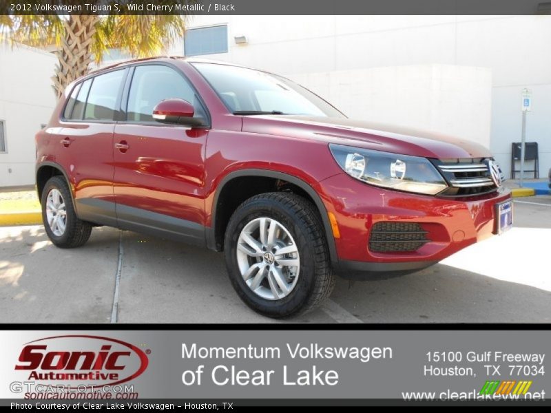 Wild Cherry Metallic / Black 2012 Volkswagen Tiguan S