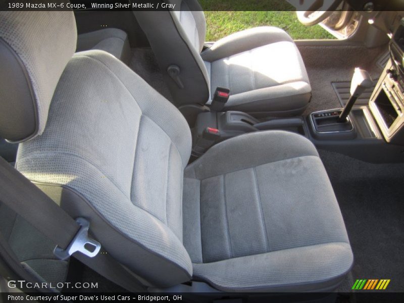 Winning Silver Metallic / Gray 1989 Mazda MX-6 Coupe
