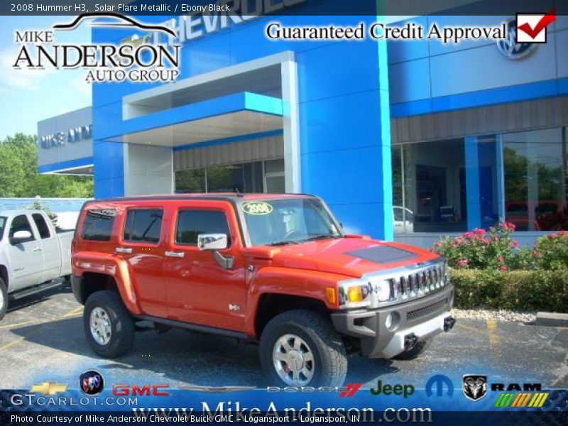 Solar Flare Metallic / Ebony Black 2008 Hummer H3