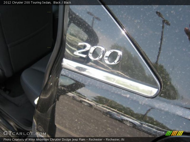 Black / Black 2012 Chrysler 200 Touring Sedan