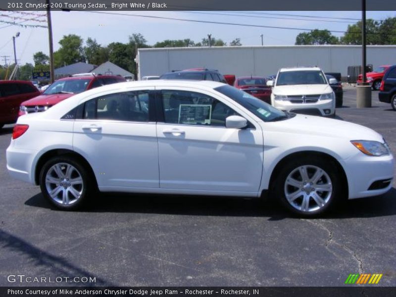Bright White / Black 2012 Chrysler 200 Touring Sedan