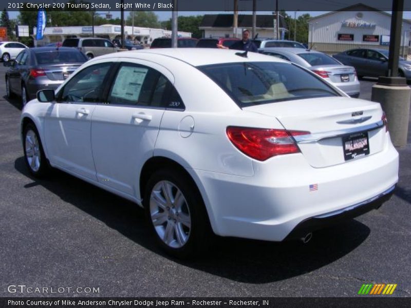 Bright White / Black 2012 Chrysler 200 Touring Sedan