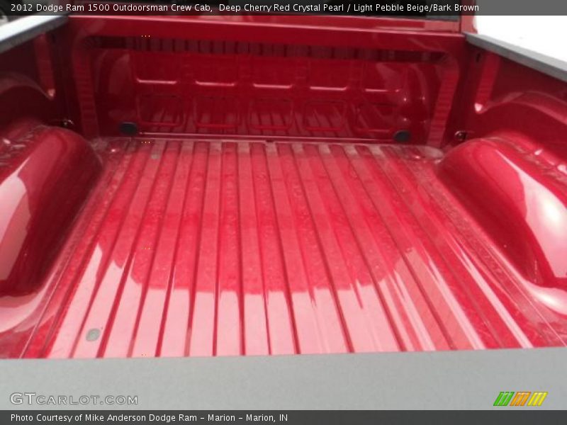 Deep Cherry Red Crystal Pearl / Light Pebble Beige/Bark Brown 2012 Dodge Ram 1500 Outdoorsman Crew Cab