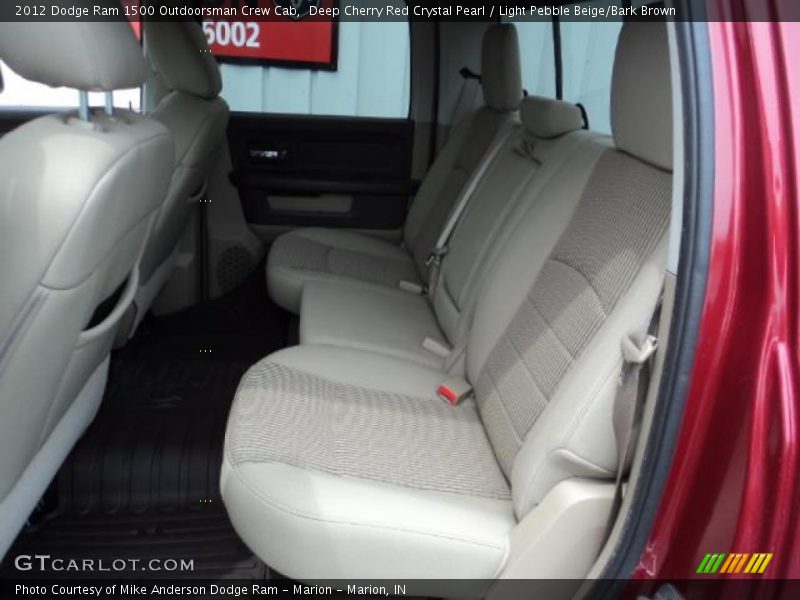 Deep Cherry Red Crystal Pearl / Light Pebble Beige/Bark Brown 2012 Dodge Ram 1500 Outdoorsman Crew Cab