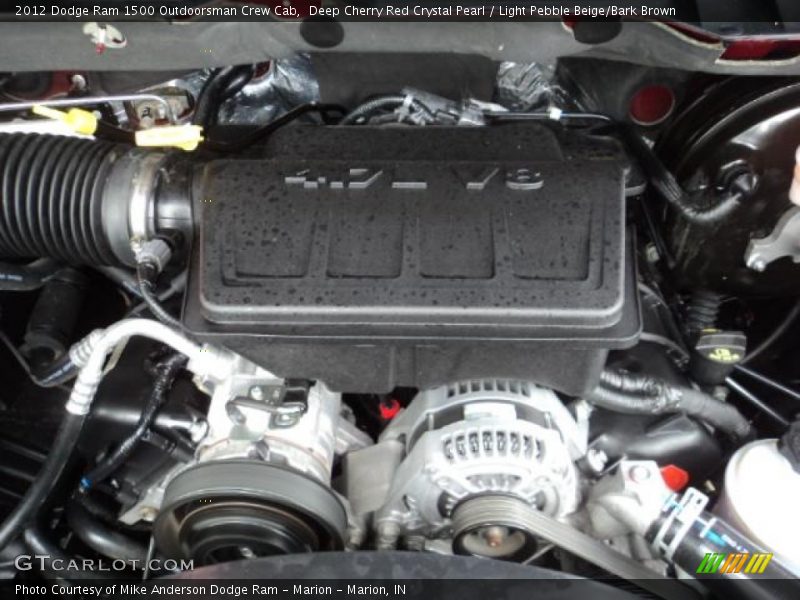 Deep Cherry Red Crystal Pearl / Light Pebble Beige/Bark Brown 2012 Dodge Ram 1500 Outdoorsman Crew Cab