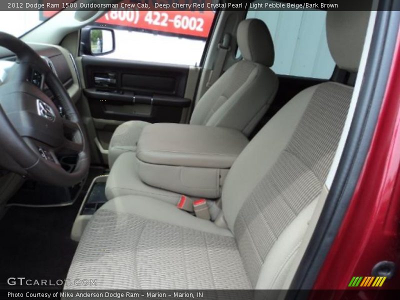 Deep Cherry Red Crystal Pearl / Light Pebble Beige/Bark Brown 2012 Dodge Ram 1500 Outdoorsman Crew Cab