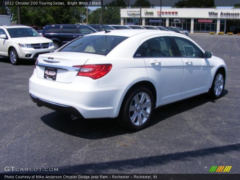 Bright White / Black 2012 Chrysler 200 Touring Sedan