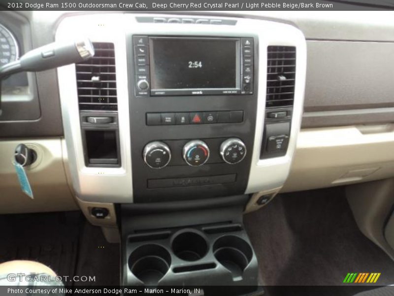 Deep Cherry Red Crystal Pearl / Light Pebble Beige/Bark Brown 2012 Dodge Ram 1500 Outdoorsman Crew Cab