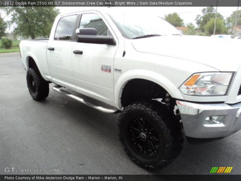 Bright White / Dark Slate/Medium Graystone 2012 Dodge Ram 2500 HD SLT Outdoorsman Crew Cab 4x4