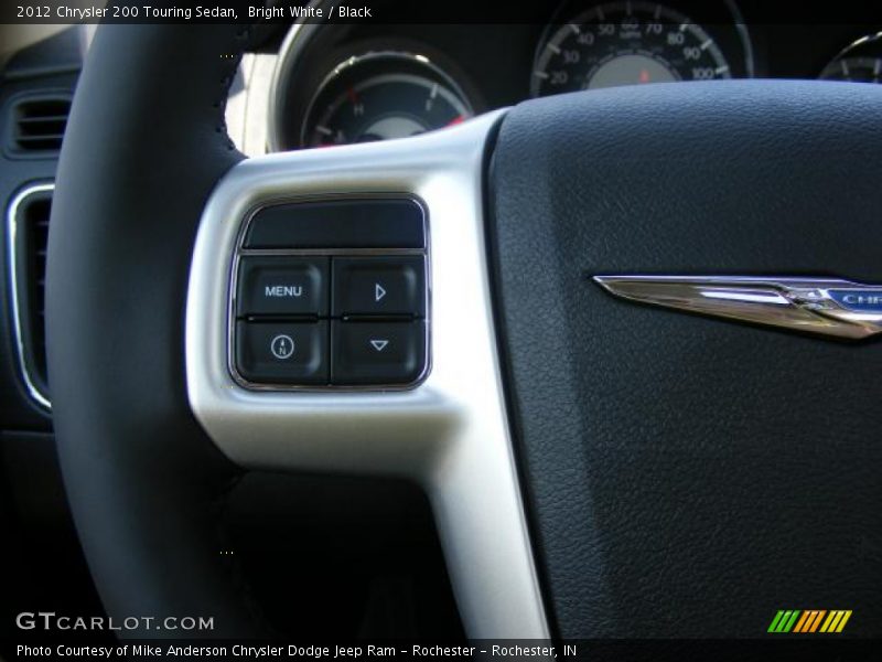 Bright White / Black 2012 Chrysler 200 Touring Sedan