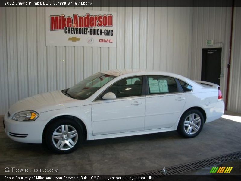 Summit White / Ebony 2012 Chevrolet Impala LT