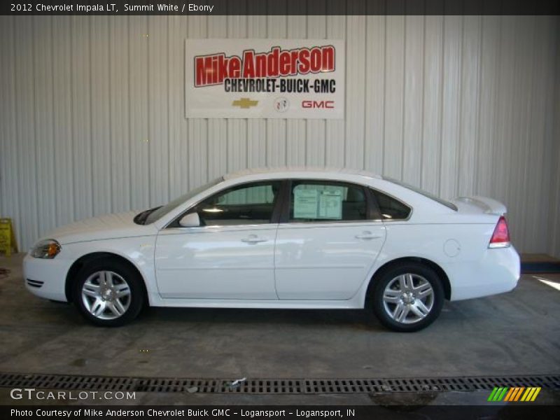 Summit White / Ebony 2012 Chevrolet Impala LT
