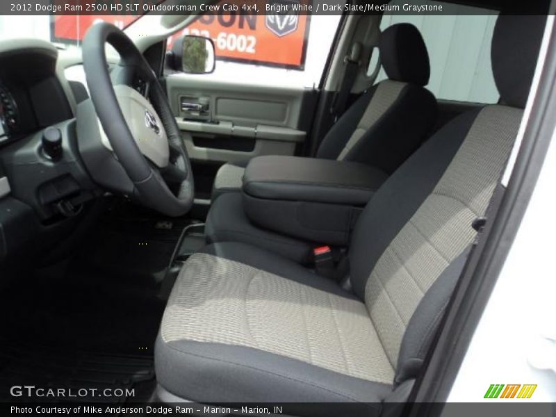 Bright White / Dark Slate/Medium Graystone 2012 Dodge Ram 2500 HD SLT Outdoorsman Crew Cab 4x4