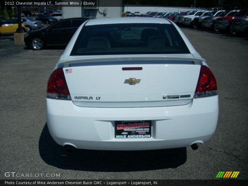 Summit White / Ebony 2012 Chevrolet Impala LT