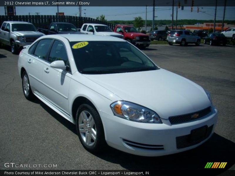 Summit White / Ebony 2012 Chevrolet Impala LT