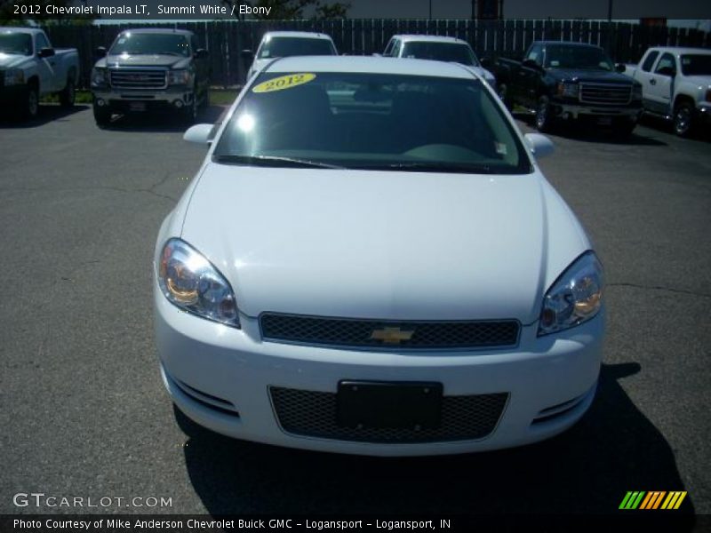 Summit White / Ebony 2012 Chevrolet Impala LT