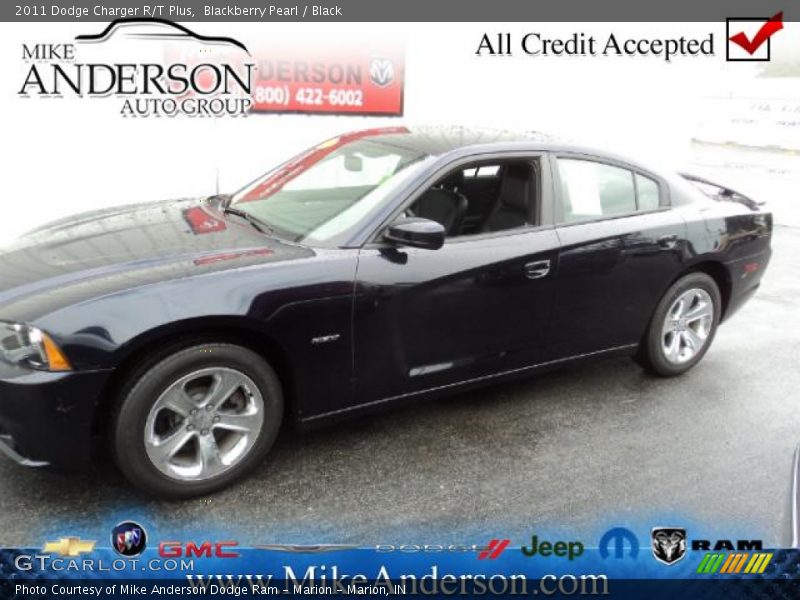 Blackberry Pearl / Black 2011 Dodge Charger R/T Plus