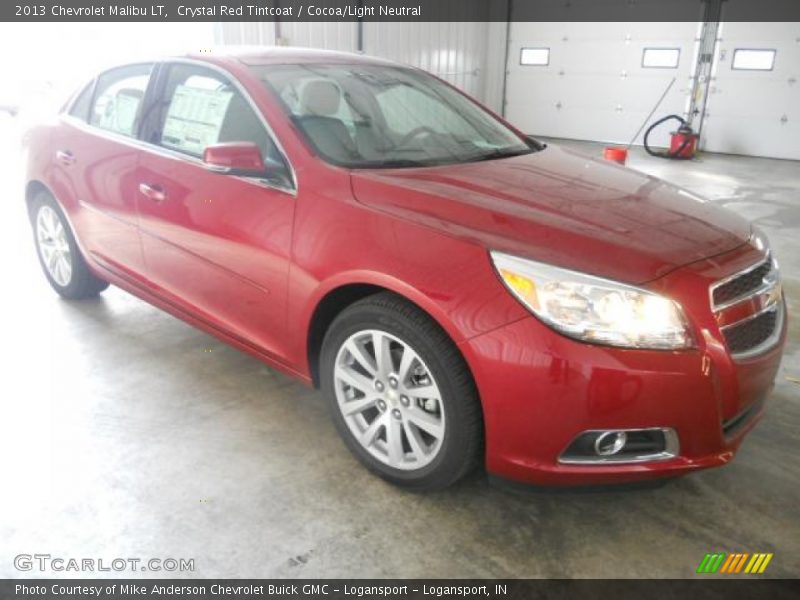Crystal Red Tintcoat / Cocoa/Light Neutral 2013 Chevrolet Malibu LT