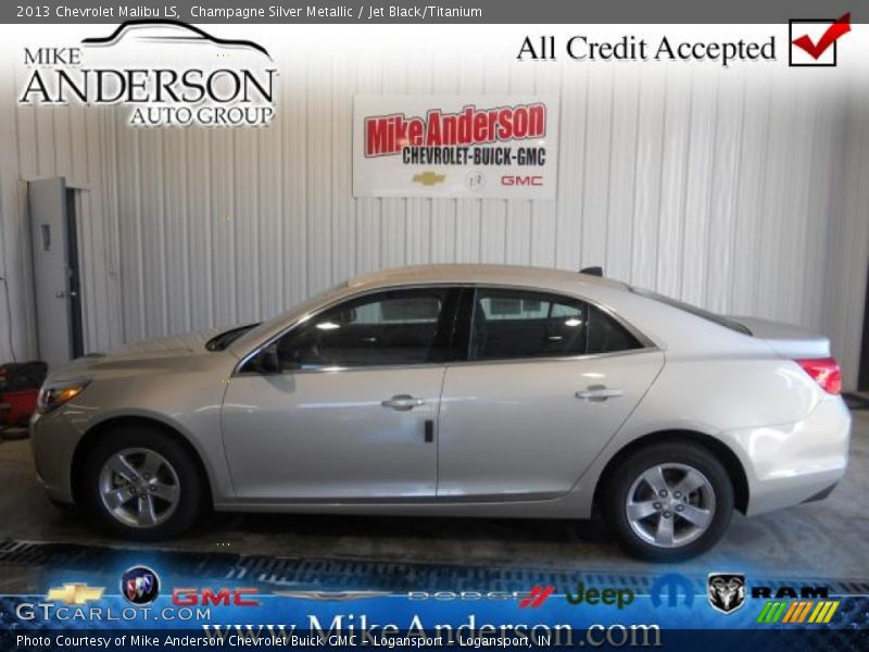 Champagne Silver Metallic / Jet Black/Titanium 2013 Chevrolet Malibu LS