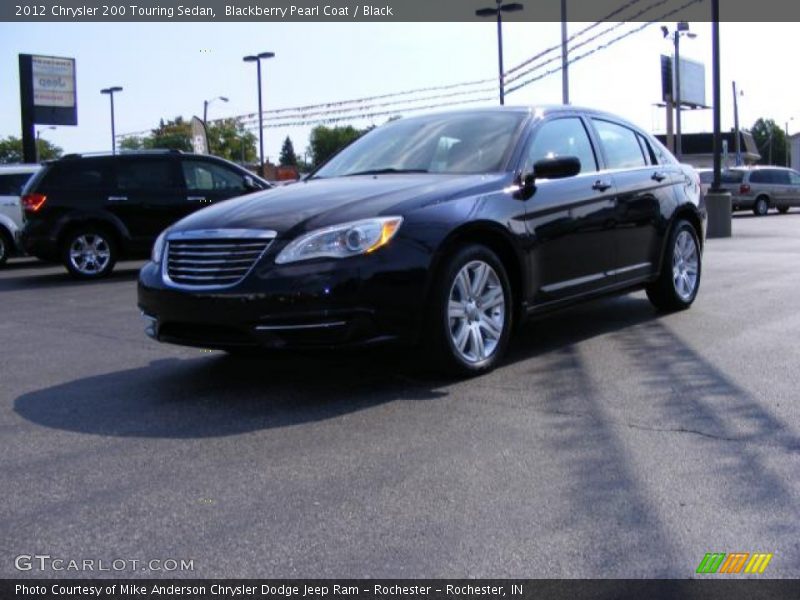 Blackberry Pearl Coat / Black 2012 Chrysler 200 Touring Sedan