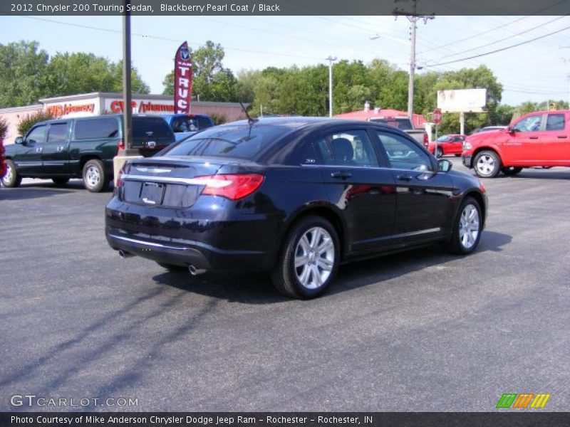 Blackberry Pearl Coat / Black 2012 Chrysler 200 Touring Sedan