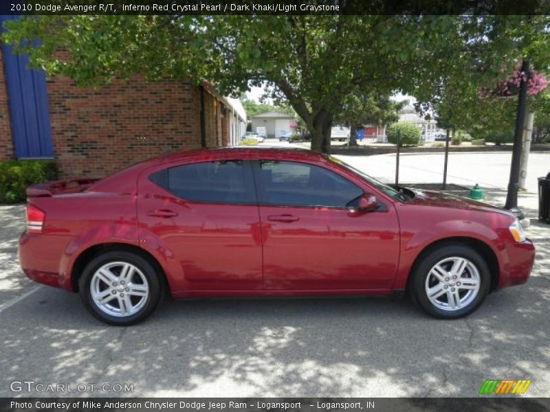 Inferno Red Crystal Pearl / Dark Khaki/Light Graystone 2010 Dodge Avenger R/T