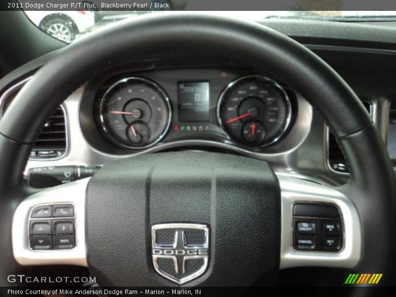 Blackberry Pearl / Black 2011 Dodge Charger R/T Plus