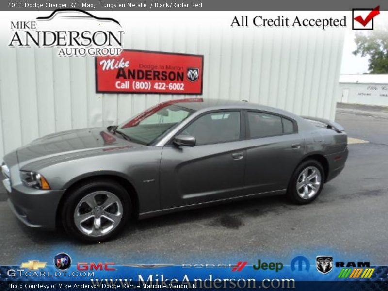 Tungsten Metallic / Black/Radar Red 2011 Dodge Charger R/T Max