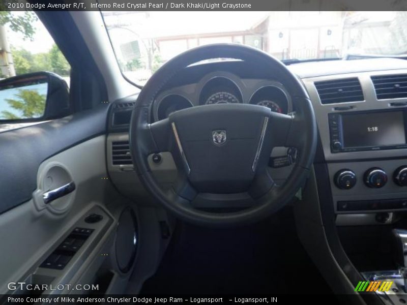 Inferno Red Crystal Pearl / Dark Khaki/Light Graystone 2010 Dodge Avenger R/T