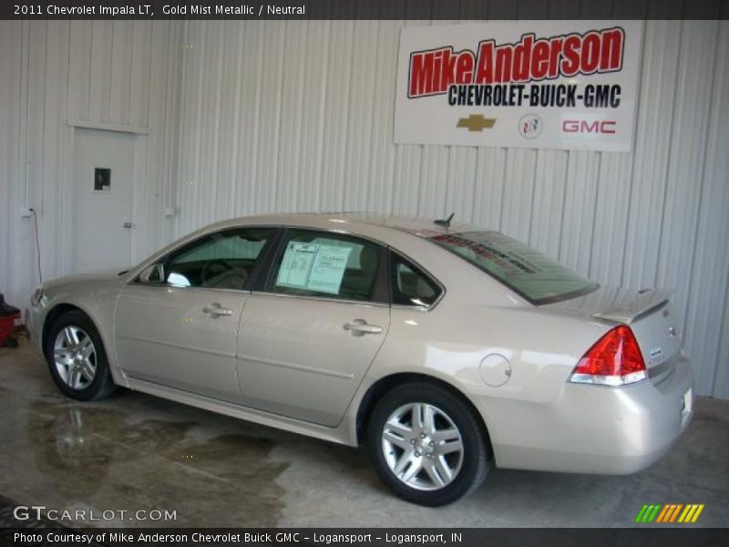 Gold Mist Metallic / Neutral 2011 Chevrolet Impala LT