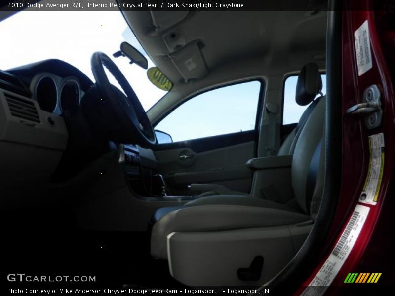 Inferno Red Crystal Pearl / Dark Khaki/Light Graystone 2010 Dodge Avenger R/T