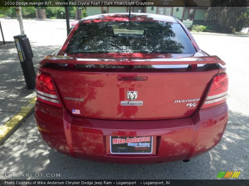 Inferno Red Crystal Pearl / Dark Khaki/Light Graystone 2010 Dodge Avenger R/T