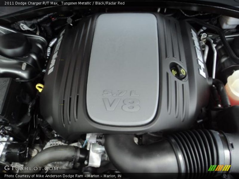 Tungsten Metallic / Black/Radar Red 2011 Dodge Charger R/T Max