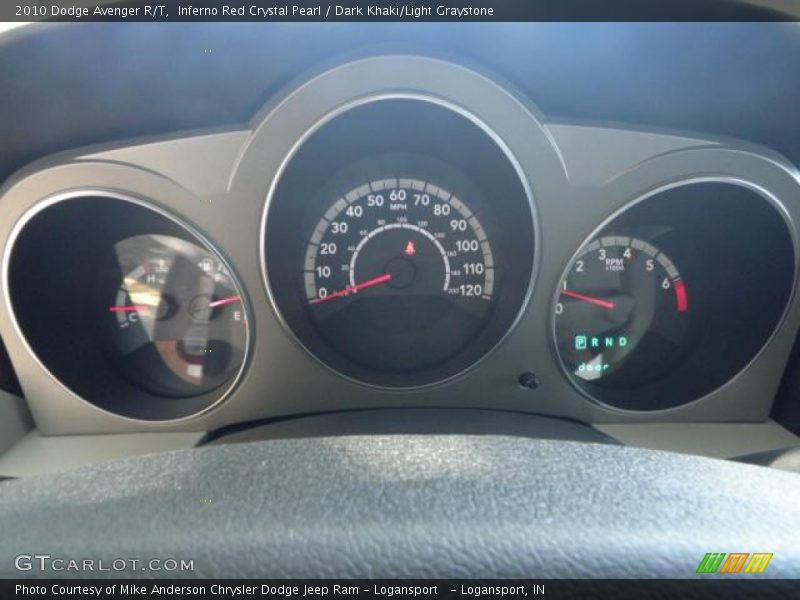 Inferno Red Crystal Pearl / Dark Khaki/Light Graystone 2010 Dodge Avenger R/T