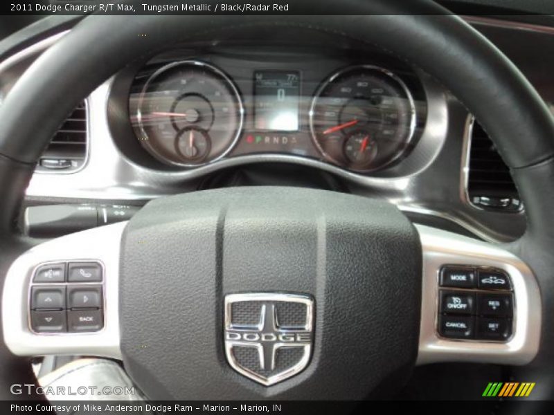 Tungsten Metallic / Black/Radar Red 2011 Dodge Charger R/T Max