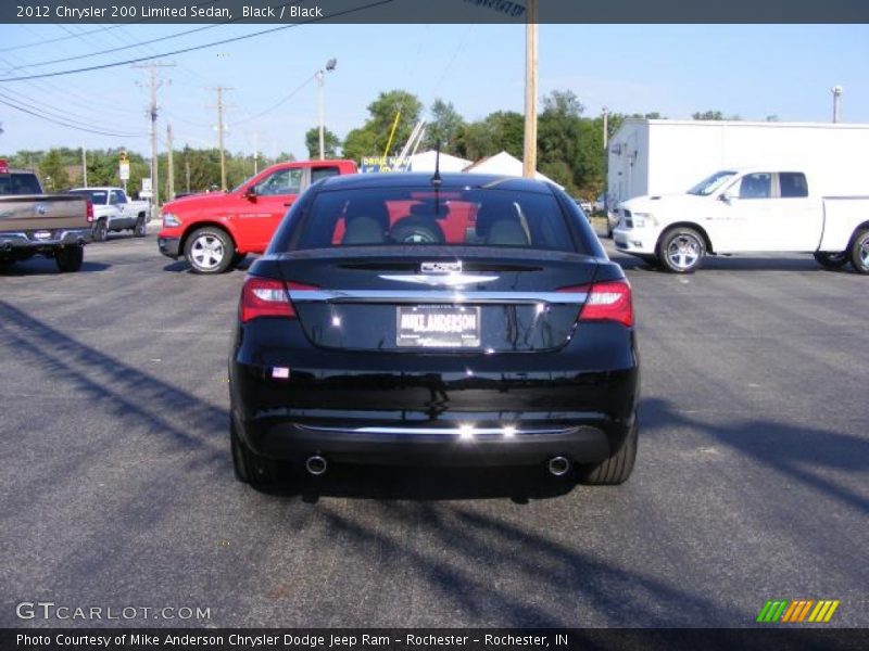 Black / Black 2012 Chrysler 200 Limited Sedan