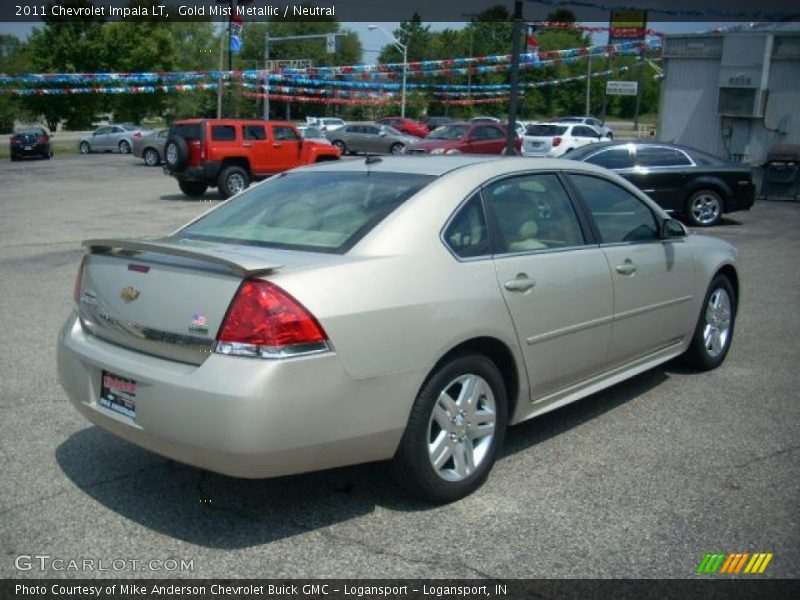Gold Mist Metallic / Neutral 2011 Chevrolet Impala LT
