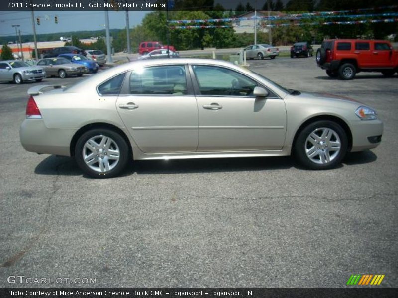 Gold Mist Metallic / Neutral 2011 Chevrolet Impala LT