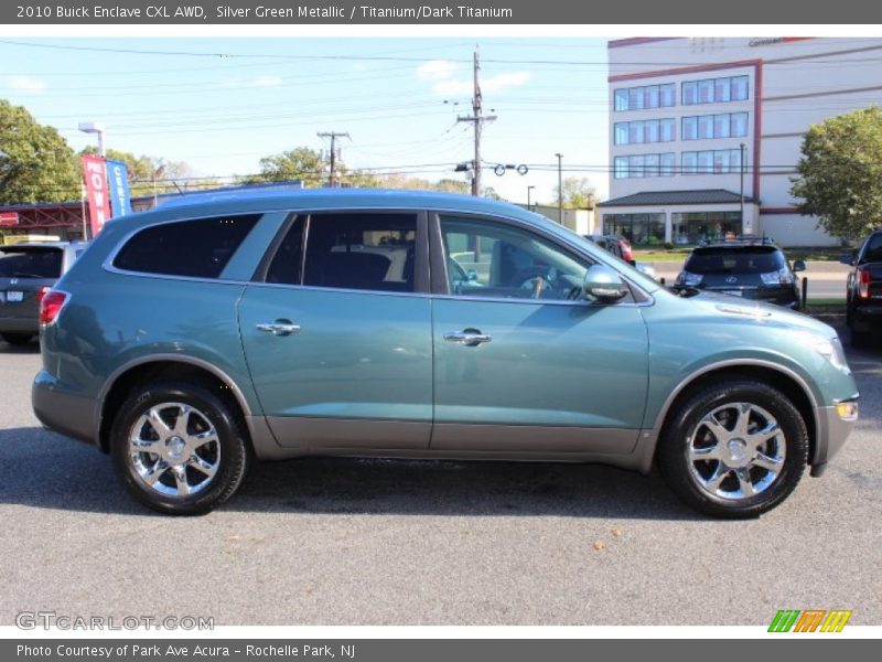 Silver Green Metallic / Titanium/Dark Titanium 2010 Buick Enclave CXL AWD