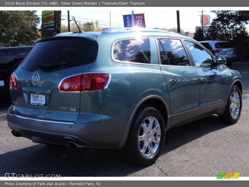 Silver Green Metallic / Titanium/Dark Titanium 2010 Buick Enclave CXL AWD