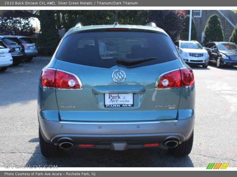 Silver Green Metallic / Titanium/Dark Titanium 2010 Buick Enclave CXL AWD