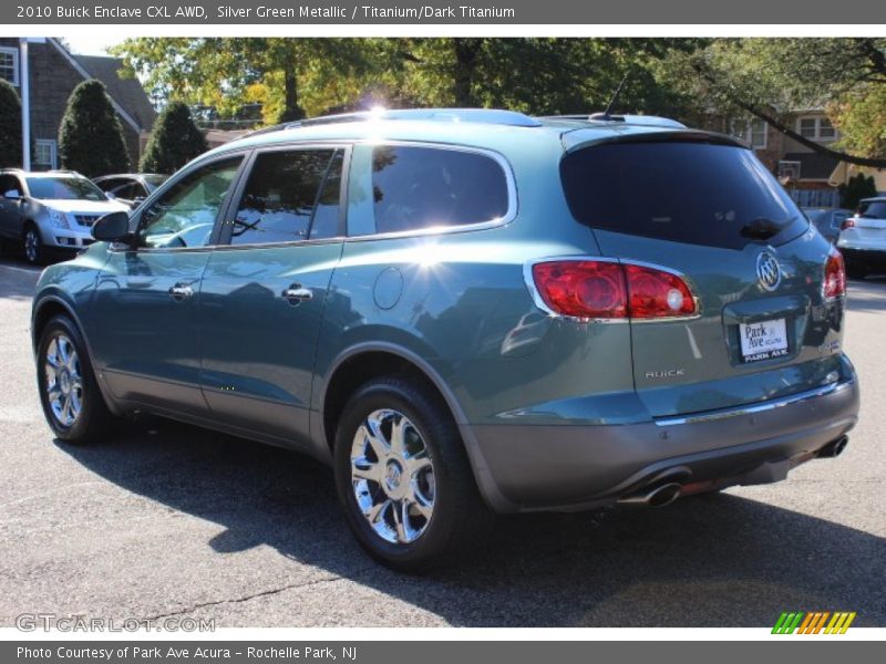 Silver Green Metallic / Titanium/Dark Titanium 2010 Buick Enclave CXL AWD