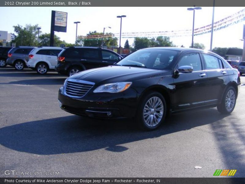 Black / Black 2012 Chrysler 200 Limited Sedan