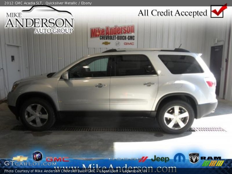 Quicksilver Metallic / Ebony 2012 GMC Acadia SLT