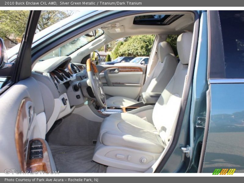 Silver Green Metallic / Titanium/Dark Titanium 2010 Buick Enclave CXL AWD