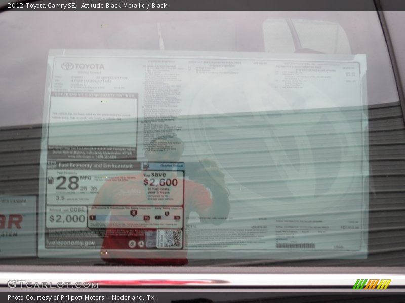 Attitude Black Metallic / Black 2012 Toyota Camry SE