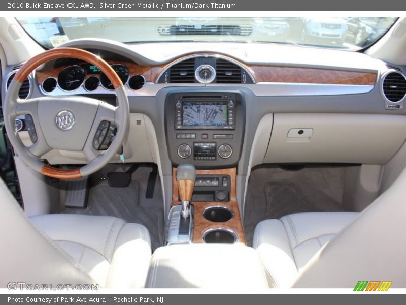Silver Green Metallic / Titanium/Dark Titanium 2010 Buick Enclave CXL AWD