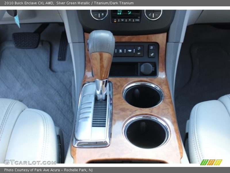 Silver Green Metallic / Titanium/Dark Titanium 2010 Buick Enclave CXL AWD