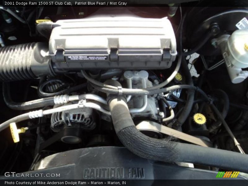 Patriot Blue Pearl / Mist Gray 2001 Dodge Ram 1500 ST Club Cab