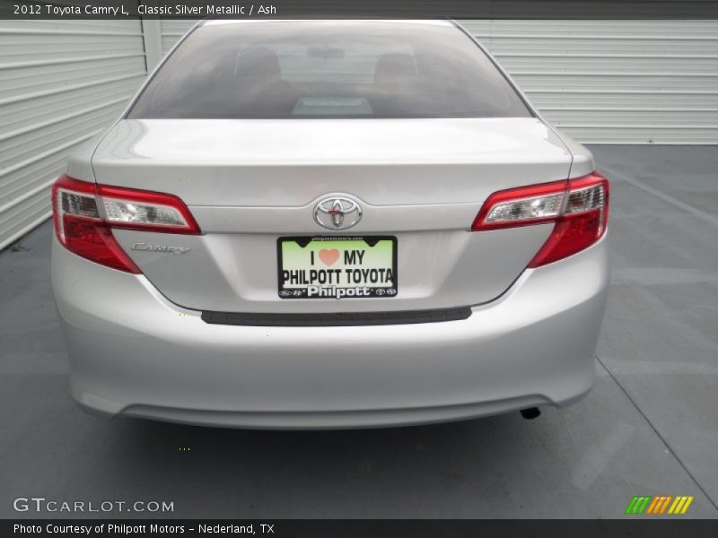 Classic Silver Metallic / Ash 2012 Toyota Camry L